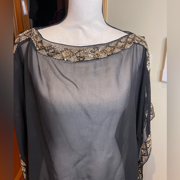 Ariella embroidered  caftan tunic dress long top Sz L - Picture 8 of 16